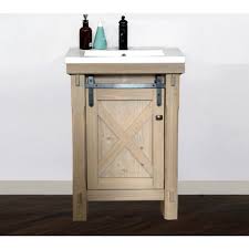 Check spelling or type a new query. 24 Rustic Solid Fir Barn Door Style Vanity With Ceramic Single Sink No Faucet Overstock 29880459