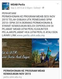 Program mengubah destini anak bangsa ( mdab ) merupakan program di mana pelajar melayu dan bumiputra yang gagal untuk mendapatkan tempat di universiti kerana merit yang tidak mencukupi, peningkatan kos pengajian yang tinggi dan gagal dalam mendapatkan tempat pengajian di ipt, dibantu untuk mencapai impian mereka. Mpp Uitm Perlis On Twitter Permohonan Kemasukan Ke Program Mdab Mengubah Destini Anak Bangsa Pra Diploma Uitm Telah Dibuka Mohon Hebahan Http T Co Qhgcrprkmz