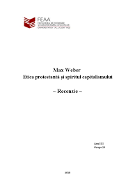 Etica protestanta si spiritul capitalismului editura: Max Weber Etica Protestanta Si Spiritul Capitalismului