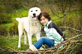 Hunde , katzen , pferde , kleintiere , nutztiere , reptilien , fische , vögel. Madchen Und Ihr Bester Freund Grossen Weissen Hund Alabai Fototapete Fototapeten Wolf Canis Reinrassig Myloview De
