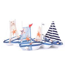 Blue and white sailboat model is a great home accessory for making your interior beach themed. 1pcs Mini Sailing Boat Model Nautical Home Decor Cloth Sailboat Model Flag Table Ornament Wood Crafts Toy Kids Gift 6 Styles Buy At The Price Of 2 99 In Aliexpress Com Imall Com