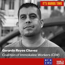 Check out CIW's Gerardo Reyes-Chavez as he joins Ciara Taylor from the  Kairos Center and Rev. Carolyn Foster of the Greater Birmingham Ministries  to talk about farmworkers organizing in the South, the
