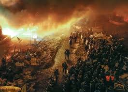 Kiev Protesters Set Square Ablaze to ...