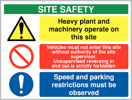 Site Safety Signs Heavy Plant And Machinery Operate Heavy Machinery Safety Workplace Safety