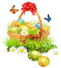 Easter Basket With Eggsand Butterflies Png Clipart Picture Easter Art Easter Pictures Easter Graphics