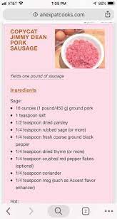 54 Ideas For Breakfast Sausage Jimmy Dean Homemade Breakfast Sausage Homemade Sausage Recipes Homemade Sausage