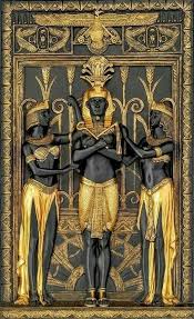 Egyptian Art In Black And Gold Ancient Egypt Art Ancient Egyptian Art Egypt Art