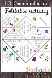 Primary 6 Lesson 21 10 Commandments Foldable Rachael S Booknook Sunday School Printables Free Sunday School Printables Bible Lessons For Kids