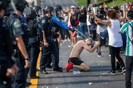 As an act of resistance against brutal law enforcement upon black and brown bodies, artists have taken to public art to express their contempt. Facing Protests Over Use Of Force Police Respond With More Force The New York Times