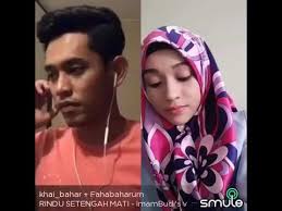 Khai Bahar Rindu Setengah Mati Ft Faha Baharum Smule Youtube