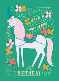 Happy birthday to a crazy horse lady! Circus Horse Birthday By Natalie Alex Designs Cardly