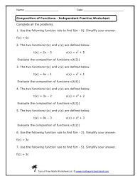 Composition Of Functions Worksheet Promotiontablecovers