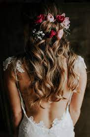 Beautiful Bridal Hair With Our Rosemary Wedding Dress With Low Back From Romantique By Claire Pettibon Elegant Wedding Hair Bridal Hairdo Beautiful Bridal Hair
