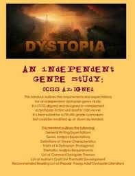 Dystopian Booktalk Independent Novel And Genre Study Ccss Aligned Genre Study Literature Lesson Plans Middle School Reading