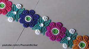 Easy Border Rangoli Using Fork And Bangles Easy Rangoli Designs Simp Free Hand Rangoli Design Easy Rangoli Designs Rangoli Designs