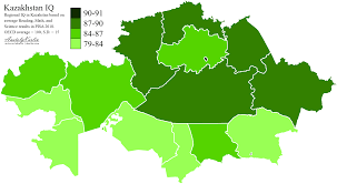 map of kazakhstan iq by anatoly karlin the unz review