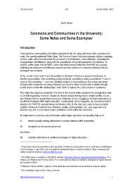 PDF) Commons and communities in the university: some notes and some examples