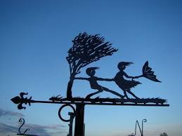 Enfants Dans Le Vent Girouette Girouette De Jardin Deco Exterieure