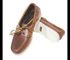 Zapato snipe para el colegio. Zapato Nautico Skipper Cuero Marron Suela Blanca Lalizas Equipo Personal Calzado Nautico