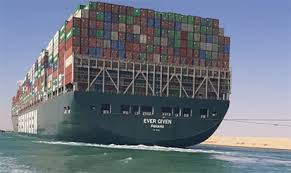 The container ship has been blocking the canal for nearly a week. Xuypohsmhduuum
