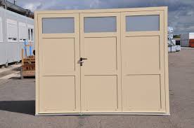 Porte De Garage Evolution Vitree Beige Volets Thiebaut Porte Garage Garage Porte Exterieur