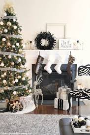 Our Christmas Decor With Black White Gold White Christmas Decor Gold Christmas Decorations Christmas Interiors