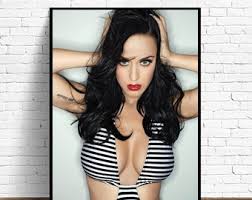 Katy Perry Canvas Poster Wall Arthome Docorframeless - Etsy