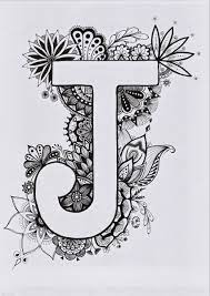 Doing this with music or singing the alphabet together can also help. Mandala Letter J Mandala Design Art Mandala Art Lesson Doodle Art Designs