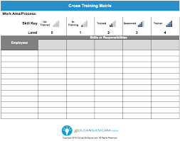 Cross Training Matrix Template Example Cross Training Project Management Professional Lean Six Sigma