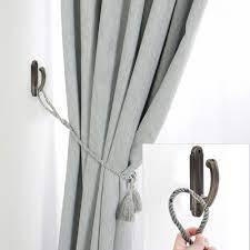 Zinc Alloy Window Curtain Tieback Hook Drapery Holdbacks Curtain Screen Hooks Holders 4pcs Bronze Tone Walmart Com Curtain Tie Back Hooks Curtains Curtain Tie Backs
