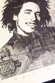 Bob Marley Lively Up Yourself Letterpress Art Print by Shepard Fairey OBEY  GIANT
