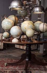 Interior Design Trend Globes Learn Why What Types Where To Buy Them Designed Vintage Globe Decor World Globes