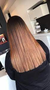 balayage rose gold kupfer gold straight hair longhair olaplex ombre haare lange haare glatte haare