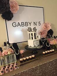 21st Birthday Party Decoration Ideas For Her Chanel Birthday Party Ideas Photo 16 Of 35 Chanel Birthday Party Chanel Birthday Party Decoration Chanel Birthday