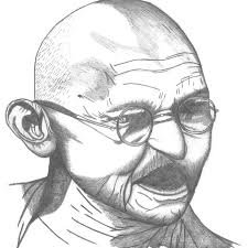 Mahatma gandhi photo drawing dimension: Mahatma Gandhi Me Pencil 2020 Art