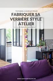 Diy Une Verriere Style Atelier Pas Chere Pour Separer Cuisine Et Salon Separation Cuisine Salon Fabriquer Une Verriere Decoration De Maison Rustique