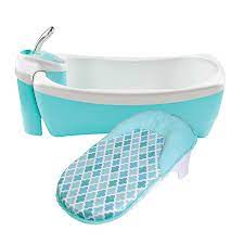 Summer infant soothing spa and shower baby bath. Amazon Com Summer Lil Luxuries Whirlpool Bubbling Spa Shower Blue Luxurious Baby Bathtub With Circulating Water Jets Includes Deluxe Newborn Sling And Clean Rinse Spa Shower Unit Baby