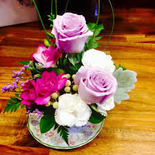 Lilac Love Teacup Flowers Delivered In Newcastle Nsw