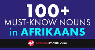 The 100 Most Common Afrikaans Nouns