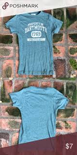 Youth Dartmouth T Shirt Size Small T Shirt Wear Green Shirt Size