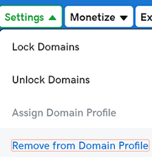 Remove A Domain From A Preset Profile Domains Godaddy Help Us