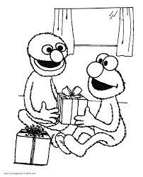 Sesame street coloring book christmas w grover & his mom art maggie swanson 1989. Elmo And Grover Coloring From Sesame Street Coloring Pages Printable Com