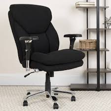 Browse a wide selection of office chairs with 100% price luxura upholstery looks and feels like real leather. High Back Executive Swivel Ergonomic Office Chair With Large Headrest Black Fabric Riverstone Furniture Target