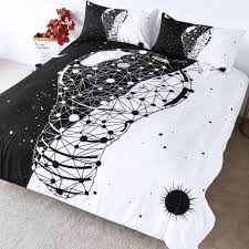 Whether you're hunting for a feminine teen vogue offers a wonderful selection of stylish bedding, from the bold to the subtle. Blessliving Earth Bulb Bedding Black White Stylish Duvet Cover Day And Night Bedspread Constellation Sun And Moon Bed Set 3pcs Bedding Sets Aliexpress
