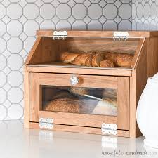 The automatic drop of ingredients is less helpful because i tend to add a lot more ingredients in the bread. Diy Bread Box Houseful Of Handmade