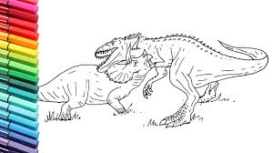 Dinosaur coloring pages coloring pages to print free printable coloring pages coloring pages for kids coloring books free printables jurassic park lego indominus rex by raventhys on deviantart. How To Draw Indominus Rex Vs Triceratops Drawing And Coloring Jurassic World Dinosaurs Battle Youtube