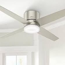 The amberlin ceiling fan by hunter fans is a contemporary addition to spaces that helps keep them cool. 54 Hunter Advocate Wifi Matte Nickel Led Hugger Ceiling Fan 66j83 Lamps Plus Hugger Ceiling Fan Ceiling Fan Ceiling Fan With Light