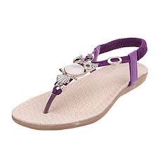 W Purple Dress 6 90 7 00 Shipping Purple Size 6 Womens Hot Selling Comfort Sparkle Crystal T Strap Flip Flop Beaded Sandals Dress Sandals Flat Beaded Flats