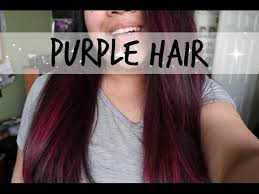 Then, blend the bright purple hair color into the hair, starting just below the crown. Dyeing My Hair Purple Arctic Fox Violet Dream On Dark Hair Youtube