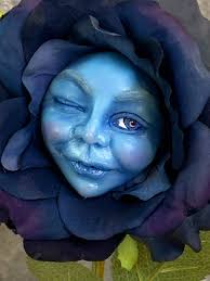Alice in Wonderland non Talking Flowers blue Moon Rose by Sutherland